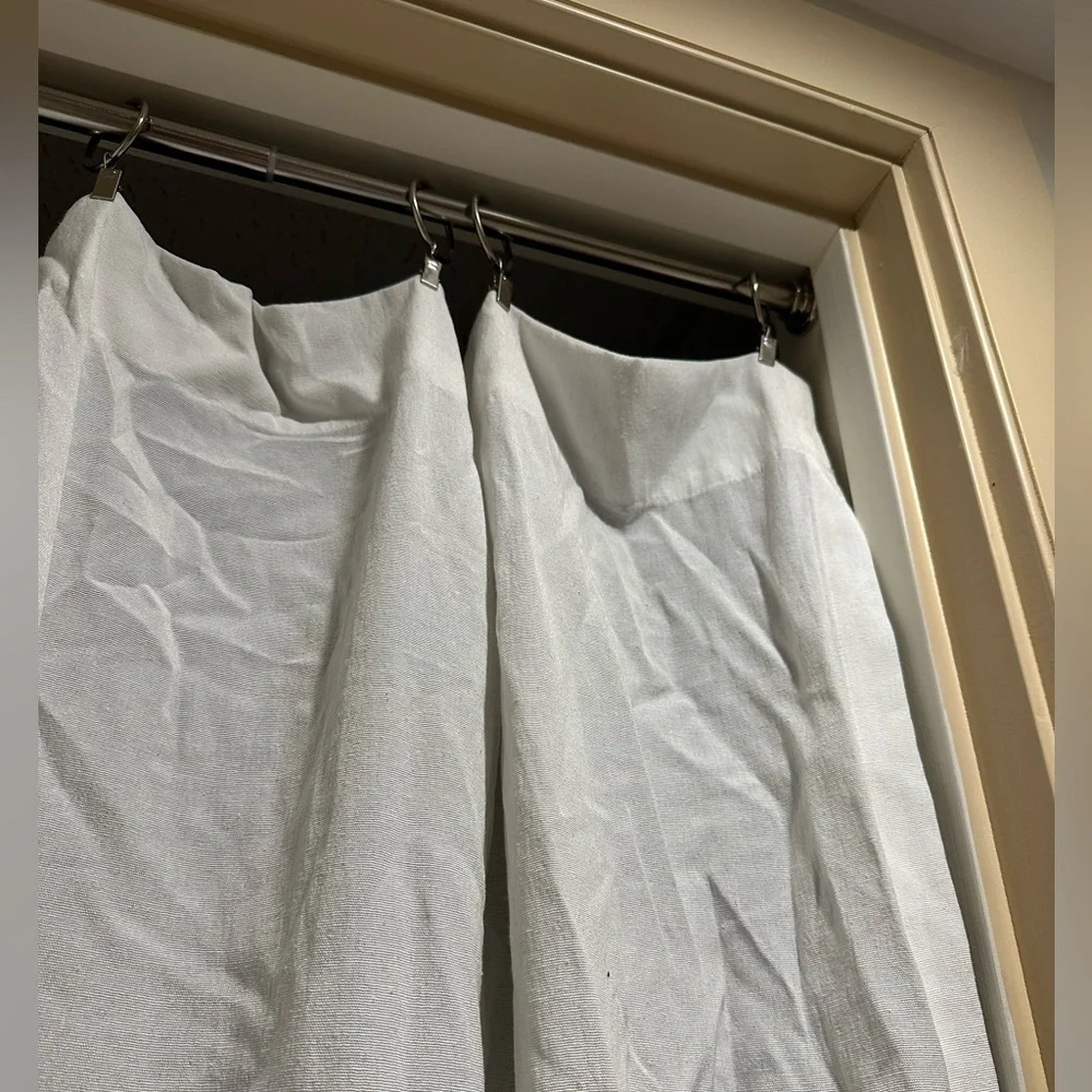 2pk Light Filtering Farrah Curtain Panel UV Protection-Adjustable Rods and Clips